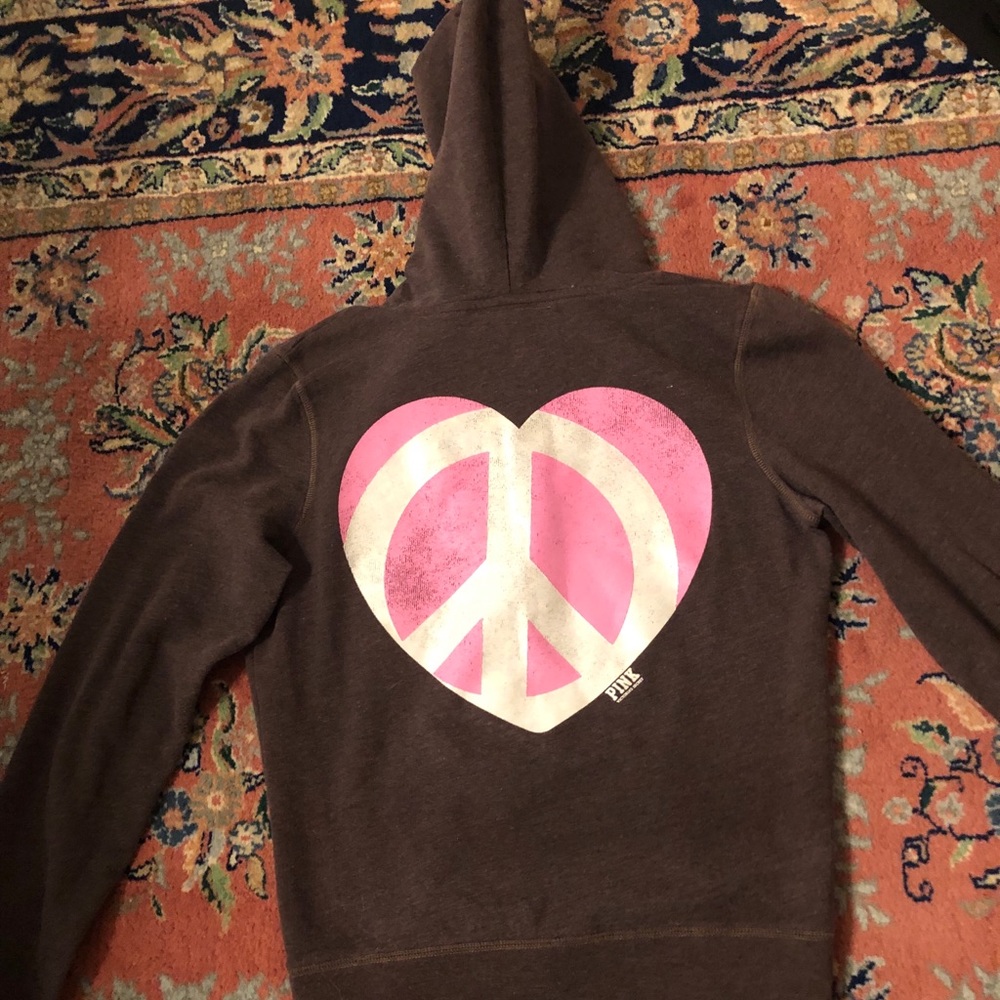 Vs PINK Brown Fleece Hoodie